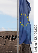 caucasian europe european flag bankrupt. Стоковое фото, фотограф Alexandra Buss / PantherMedia / Фотобанк Лори