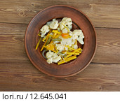 Giardiniera - маринованные овощи в уксусе. Стоковое фото, фотограф Александр Fanfo / Фотобанк Лори