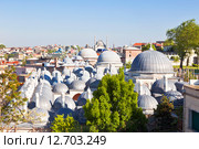 Вид на купола мечети Сулеймания и крыши Стамбула (2015 год). Стоковое фото, фотограф Наталья Волкова / Фотобанк Лори