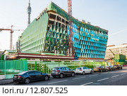 Останкино. Строительство нового телевизионного центра НТВ. Москва (2015 год). Редакционное фото, фотограф Владимир Князев / Фотобанк Лори