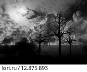 Ночь, луна. 3d графика. Стоковое фото, фотограф ElenArt / Фотобанк Лори