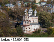 Вологда. Вид на Церковь Иоанна Златоуста (Мироносицкая) со смотровой площадки (2015 год). Стоковое фото, фотограф Литвяк Игорь / Фотобанк Лори