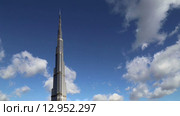 Бурдж-Халифа (Khalifa Tower) - небоскреб в Дубае (2015 год). Редакционное видео, видеограф Владимир Журавлев / Фотобанк Лори