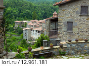 Old picturesque houses in european village. Rupit i Pruit. Стоковое фото, фотограф Яков Филимонов / Фотобанк Лори