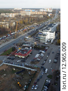 Балашиха, вид на трассу М7, микрорайонТерешковой (2015 год). Редакционное фото, фотограф Дмитрий Неумоин / Фотобанк Лори