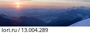 Sunrise mountain panorama. Стоковое фото, фотограф Юрий Брыкайло / Фотобанк Лори