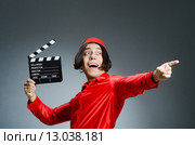 Man wearing red fez hat. Стоковое фото, фотограф Elnur / Фотобанк Лори