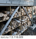 Firewoods on a rack. Стоковое фото, фотограф Keith Levit / Ingram Publishing / Фотобанк Лори