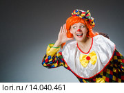 Clown in funny concept on dark background. Стоковое фото, фотограф Elnur / Фотобанк Лори