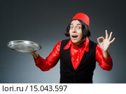 Man wearing red fez hat. Стоковое фото, фотограф Elnur / Фотобанк Лори