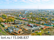 Город Изобильный Ставропольского края. Вид с большой высоты. (2015 год). Стоковое фото, фотограф Рожков Юрий / Фотобанк Лори