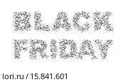 Стая птиц, образующих слова BLACK FRIDAY. Стоковая иллюстрация, иллюстратор LVV / Фотобанк Лори