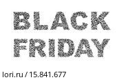 Плотная стая птиц, образующих слова BLACK FRIDAY. Стоковая иллюстрация, иллюстратор LVV / Фотобанк Лори