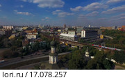 Облет древнего Андроникова монастыря в Москве. Съемка с квадрокоптера (2015 год). Стоковое видео, видеограф Сергей Полетаев / Фотобанк Лори