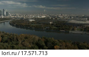 Москва с высоты птичьего полета. Стоковое видео, видеограф Евгений Ковалев / Фотобанк Лори