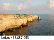 Побережье полуострова Тарханкут, Крым (2009 год). Стоковое фото, фотограф Николай Голицынский / Фотобанк Лори