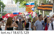 parade dedicated to the 70th Anniversary of victory from World War II (2015 год). Редакционное фото, фотограф Яков Филимонов / Фотобанк Лори