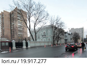 Москва. Улица Поварская и усадьбы Я. М. Шлоссберга и особняк И. А. Миндовского (2015 год). Редакционное фото, фотограф Дмитрий Неумоин / Фотобанк Лори
