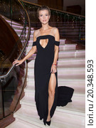 Joanna Krupa in sexy black dress at polish premiere of new Renault cars. Редакционное фото, агентство BE&W Photo / Фотобанк Лори