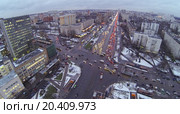 Preobrazhenskaya square at winter in Moscow, Russia. Aerial view (2013 год). Редакционное фото, фотограф Losevsky Pavel / Фотобанк Лори