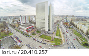 Preobrazhenskaya square at dull day in Moscow, Russia. View from unmanned quadrocopter (2013 год). Редакционное фото, фотограф Losevsky Pavel / Фотобанк Лори