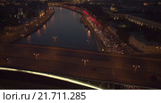 Вид на Кремль со стороны Москворецкой набережной. Съемка с дрона. Стоковое видео, видеограф Евгений Ковалев / Фотобанк Лори