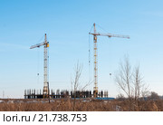 Начало строительство нового квартала в городе Туле на улице Рязанке (2016 год). Стоковое фото, фотограф Игорь Низов / Фотобанк Лори