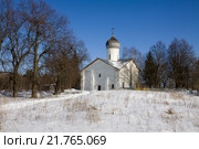 Храм Благовещения в Аркажах, город Великий Новгород (2012 год). Стоковое фото, фотограф Солодовникова Елена / Фотобанк Лори