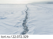 Отрыв льда на зимнем море. Стоковое фото, фотограф Антон Афанасьев / Фотобанк Лори