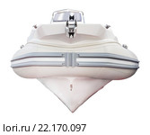 Motor boat isolated on white background. Стоковое фото, фотограф Яков Филимонов / Фотобанк Лори