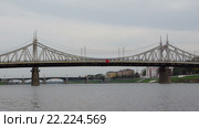 Староволжский мост через реку Волга в Твери, Россия. Таймлапс (2016 год). Стоковое видео, видеограф Елена Абдураманова / Фотобанк Лори
