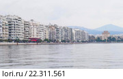 Вид на набережную города со стороны Эгейского моря (2016 год). Редакционное видео, видеограф Parmenov Pavel / Фотобанк Лори