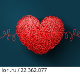 Сплетённое сердце. Стоковая иллюстрация, иллюстратор elena_a / Фотобанк Лори