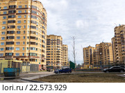 Andreevka, Russia - April 11.2016. residential complex Uyutniy. Редакционное фото, фотограф Володина Ольга / Фотобанк Лори