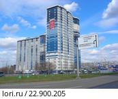 Монолитно-каркасный дом комфорт-класса. Жилой комплекс "M-House". Улица Академика Янгеля, 2. Район Чертаново Южное. Москва (2015 год). Редакционное фото, фотограф lana1501 / Фотобанк Лори