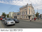 Казань, дом на углу улиц Московской и Мартына Межлаука (2016 год). Редакционное фото, фотограф Дмитрий Неумоин / Фотобанк Лори