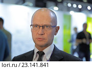 Сергей Кириенко - генеральный директор Государственной корпорации "Росатом" на Петербургском международном экономическом форуме ПМЭФ-2016. Редакционное фото, фотограф Игорь Долгов / Фотобанк Лори