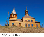 Сельский храм, Усть-Уса, Усинский район, Коми (2016 год). Стоковое фото, фотограф Сергей Гаврилов / Фотобанк Лори
