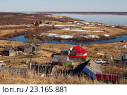 Село Усть-Уса, Усинский район, Коми (2016 год). Стоковое фото, фотограф Сергей Гаврилов / Фотобанк Лори