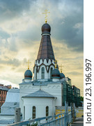 Церковь Петра Метрополита в Санкт-Петербурге (2015 год). Стоковое фото, фотограф Sergei Gushchin / Фотобанк Лори