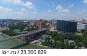 Набережная  Ростова-на-Дону и Ворошиловский мост. Россия (2016 год). Стоковое видео, видеограф Арестов Андрей Павлович / Фотобанк Лори
