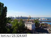 Панорама морского порта. Стоковое фото, фотограф Юлия Желтенко / Фотобанк Лори