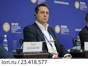 Фабио Каччиатори (Fabio Cacciatori) - основатель Intelligent Ideas на Петербургском международном экономическом форуме ПМЭФ-2016. Редакционное фото, фотограф Игорь Долгов / Фотобанк Лори