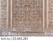 Ornamental design of Gilded Room (Cuarto dorado) at Alhambra. Granada (2016 год). Редакционное фото, фотограф Яков Филимонов / Фотобанк Лори