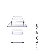 Collapsible clotheshorse isolated on the white background. Стоковое фото, фотограф Elnur / Фотобанк Лори