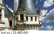 Замок Азе ле Ридо (был построен с 1515 до 1527), Луара, Франция (2016 год). Стоковое видео, видеограф Владимир Журавлев / Фотобанк Лори