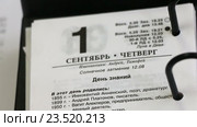 Отрывной лист 1 сентября 2016 года. Редакционное видео, видеограф Алексей Луковников / Фотобанк Лори