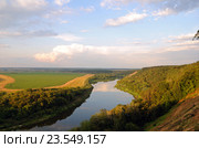 Воронежская область. Вид на излучину Дона с высокого берега. Стоковое фото, фотограф Рябков Александр / Фотобанк Лори