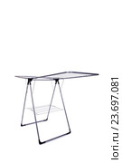 Collapsible clotheshorse isolated on the white background. Стоковое фото, фотограф Elnur / Фотобанк Лори