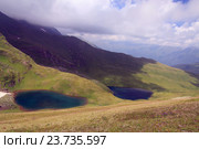 Озера в урочище Морг-Сырты, Архыз, КЧР. Стоковое фото, фотограф Оглоблин Андрей Николаевич / Фотобанк Лори